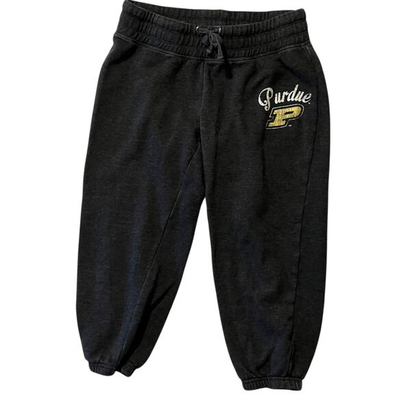 Colosseum Athletics Women's L Purdue Boilermakers Grey Cropped Sweatpants - Picture 1 of 6